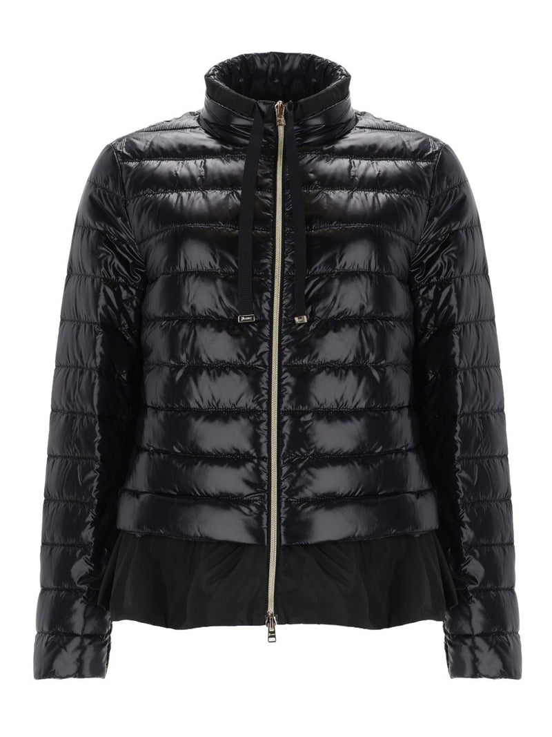 DOWN JACKET WITH RUFFLES