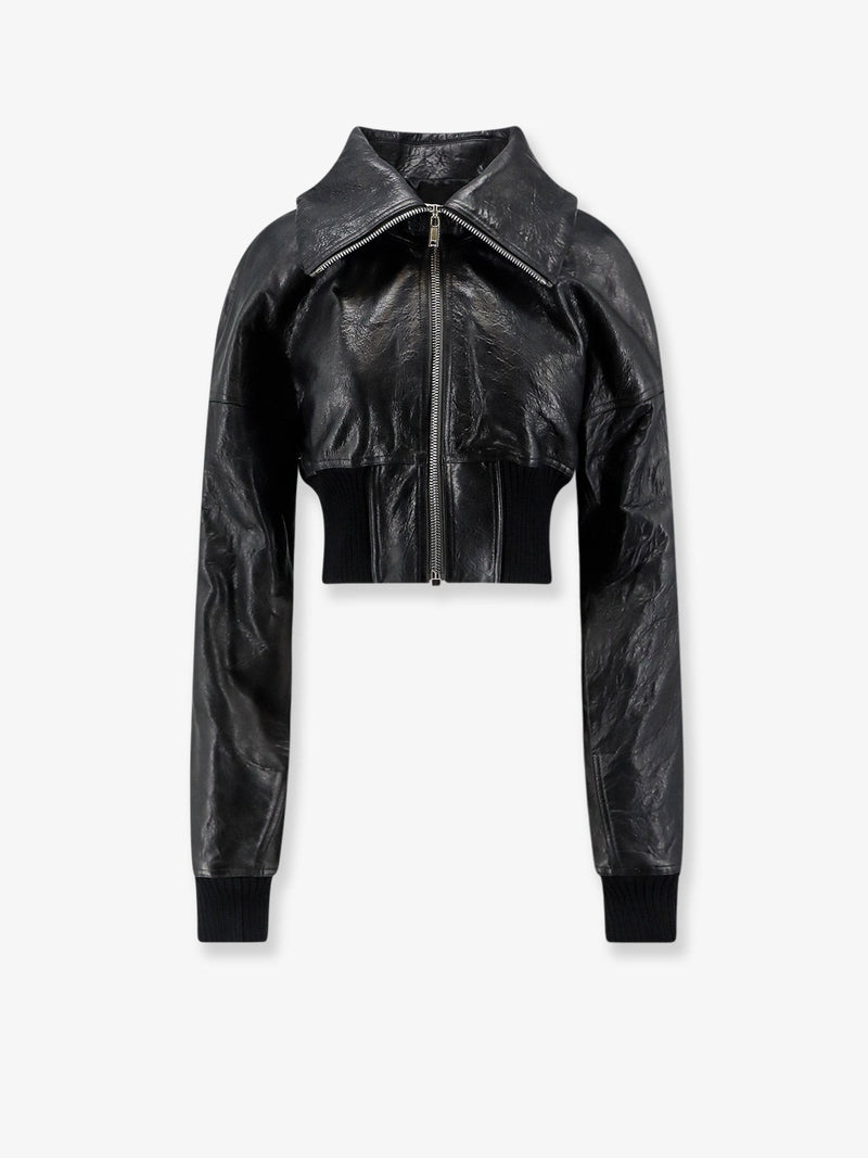 Dracuflight Cropped Leather Jacket