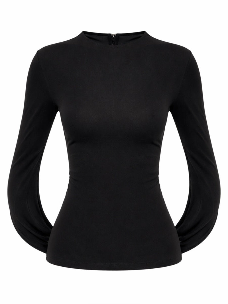 DRAPED BACK TOP