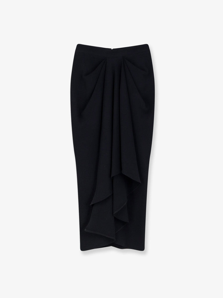 Draped midi skirt