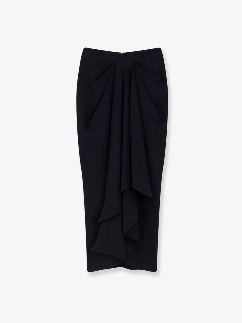 Draped midi skirt