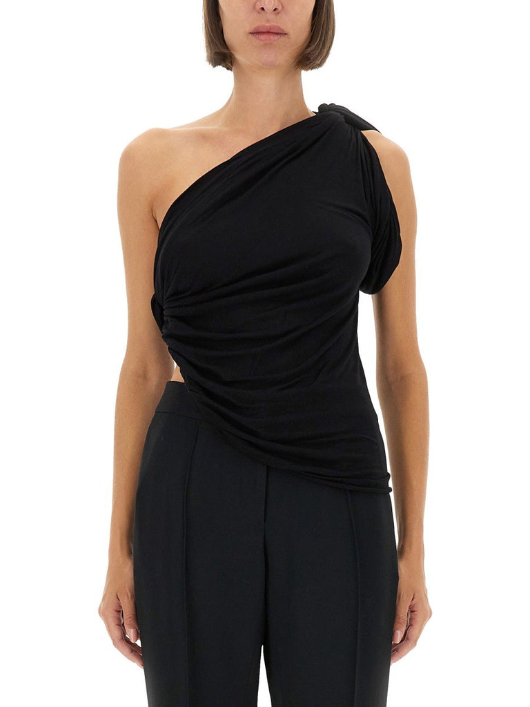 DRAPED ONE-SHOULDER TOP