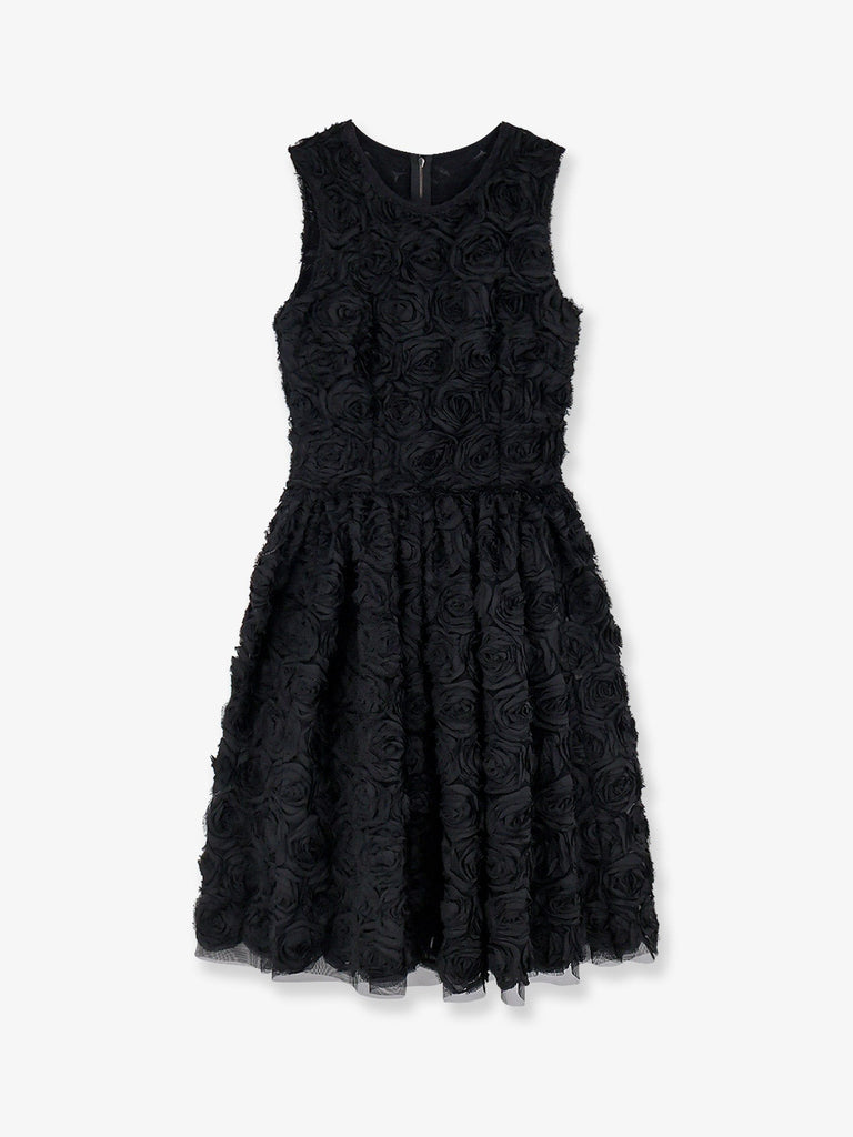 Dress with embossed Roses motif