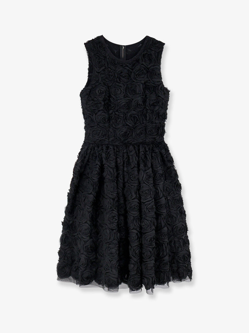 Dress with embossed Roses motif