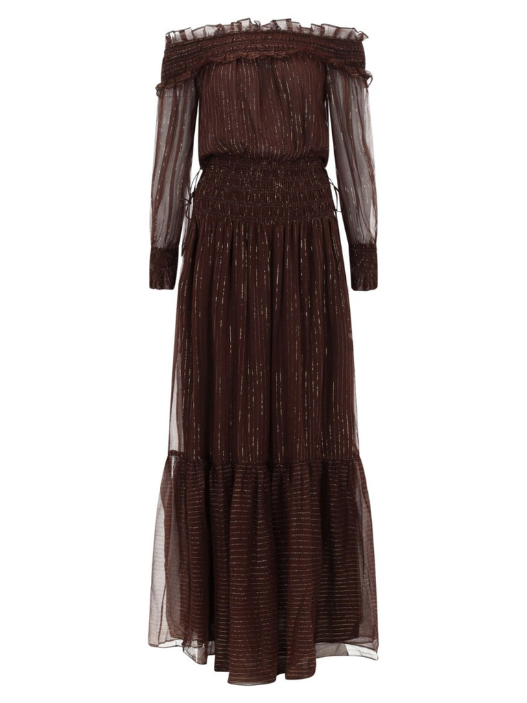 DRESS WITH RUFFLES AND FLOUNCES