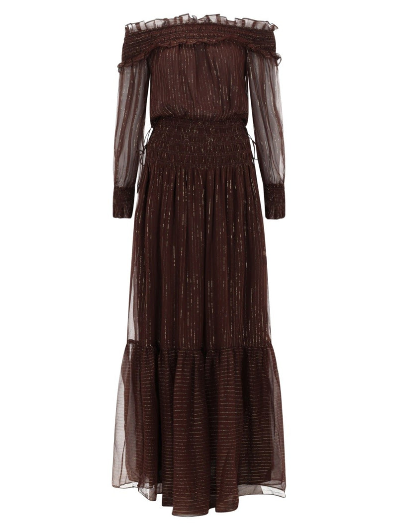 DRESS WITH RUFFLES AND FLOUNCES
