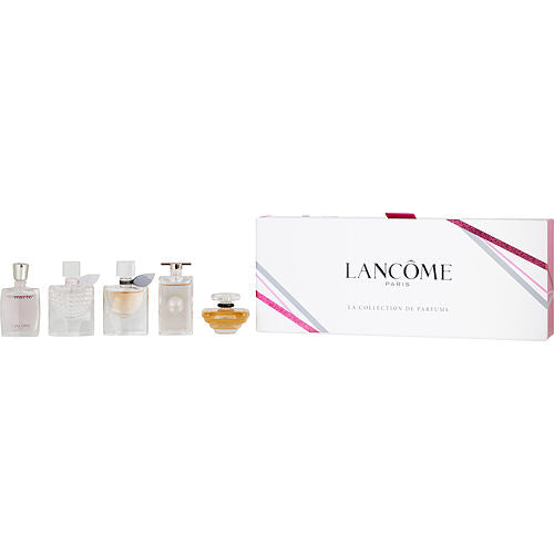 LANCOME VARIETY - 5 PIECE MINI VARIETY WITH LA VIE EST BELLE & TRESOR & MIRACLE & IDOLE & FLOWER OF HAPPINESS AND ALL ARE EAU DE PARFUM MINIS