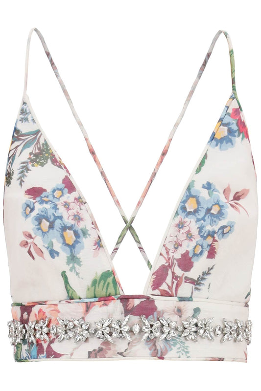 Zimmermann Matchmaker Embellished Bra Top   White