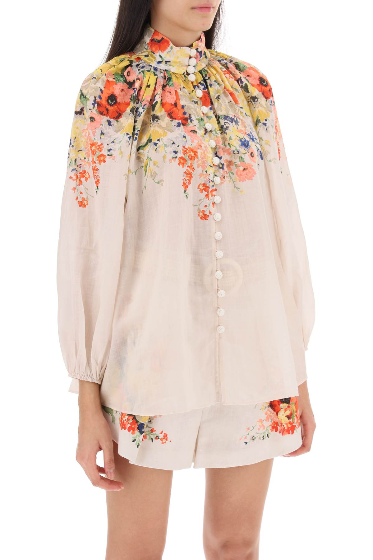 Zimmermann             Alight Ramie Billow Blouse   White