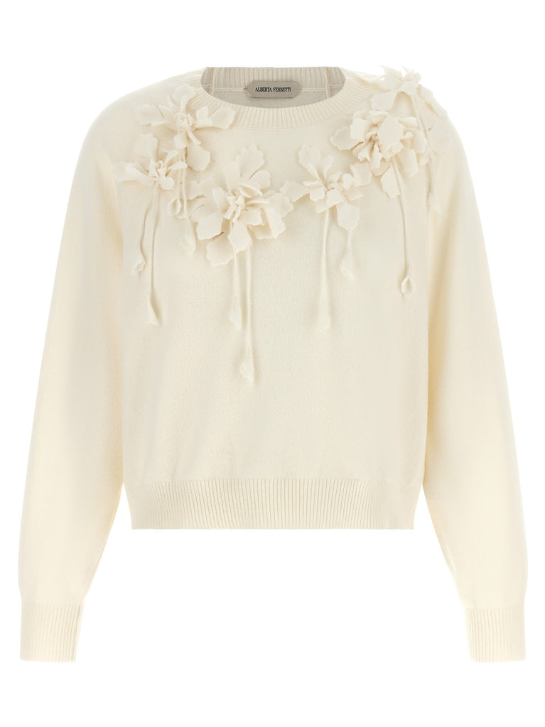 Embroidered flower sweater