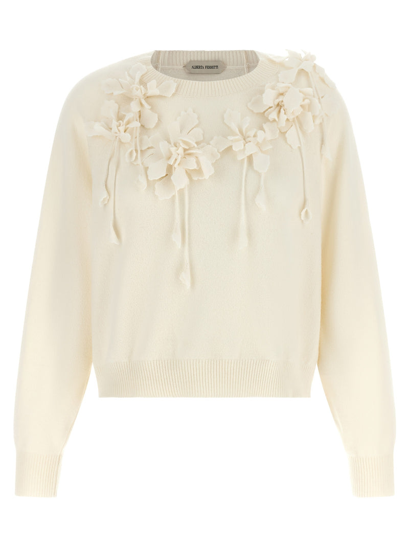 Embroidered flower sweater