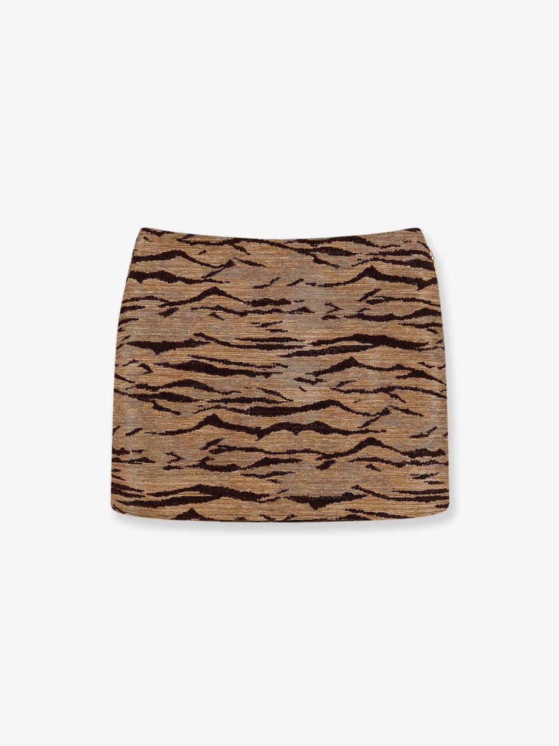 Embroidered mini skirt