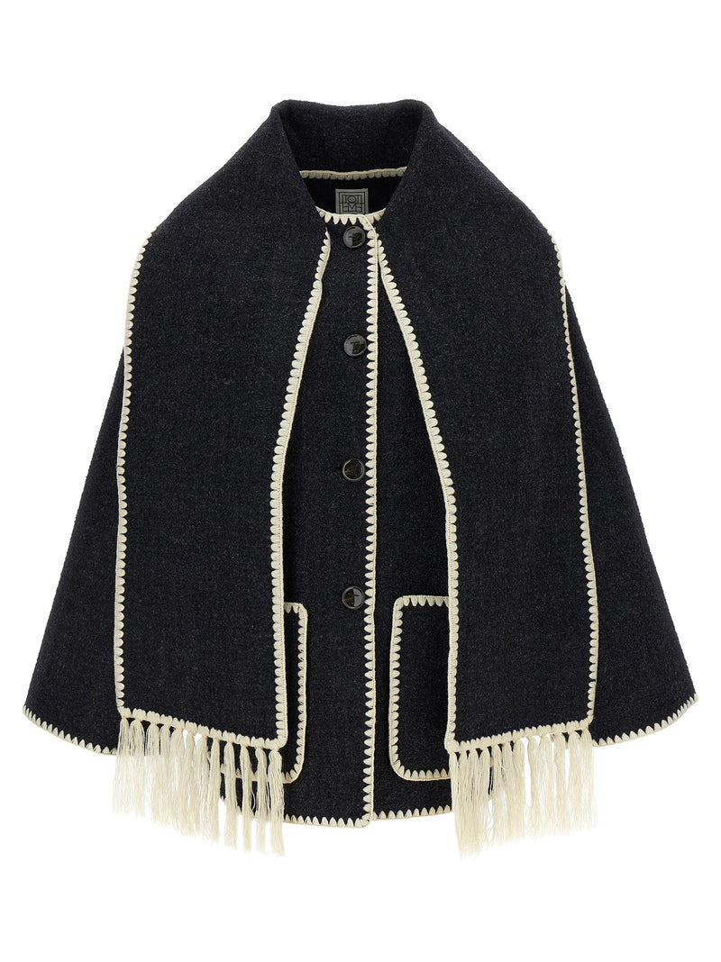 'Embroidered Scarf Jacket Harvest' coat