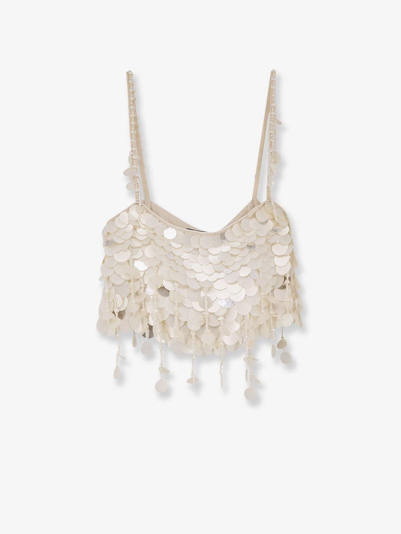 Eudora top with macro-sequins