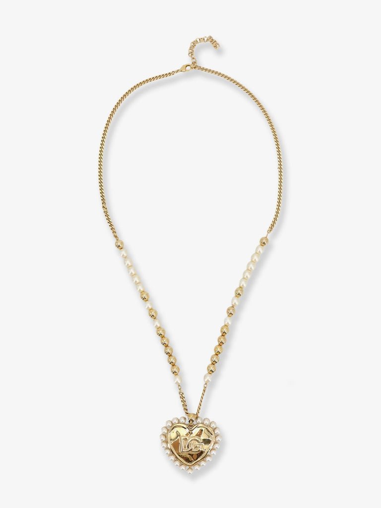 Everyday brass necklace with DG logo