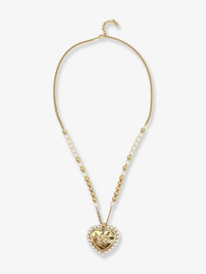 Everyday brass necklace with DG logo