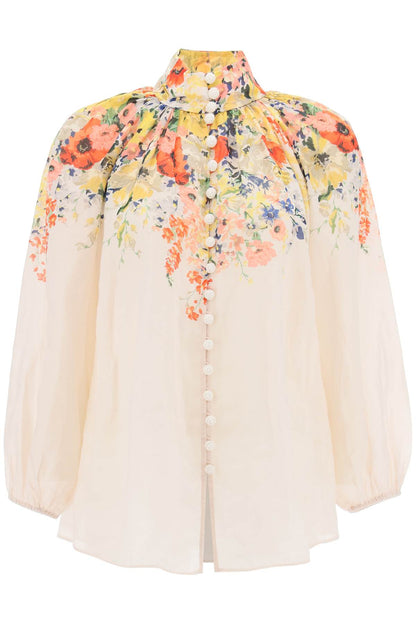 Zimmermann             Alight Ramie Billow Blouse   White