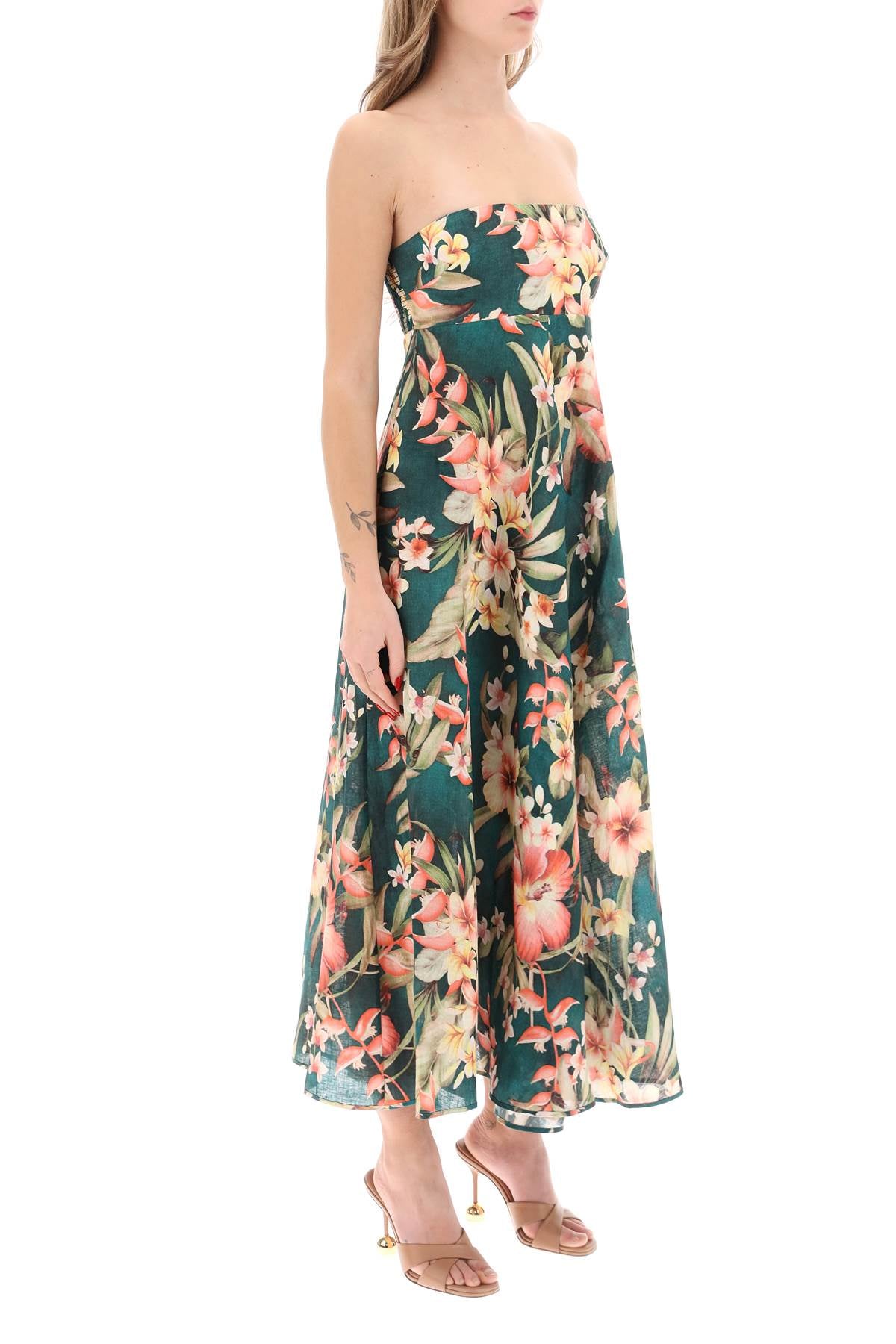 Zimmermann Lexi Floral Maxi Dress   Green