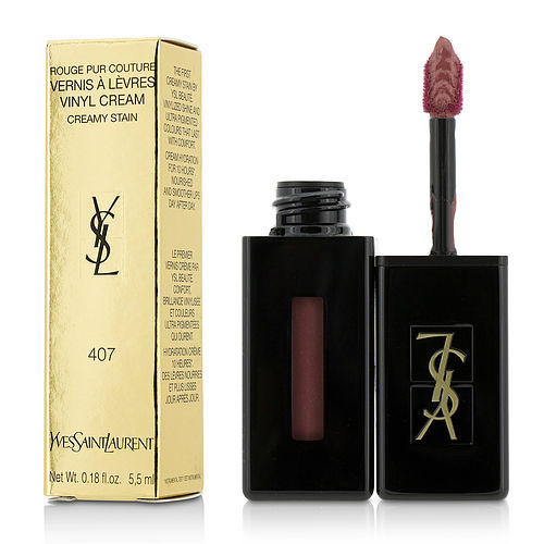 YVES SAINT LAURENT - Rouge Pur Couture Vernis A Levres Vinyl Cream Creamy Stain - # 407 Carmin Session  --5.5ml/0.18oz