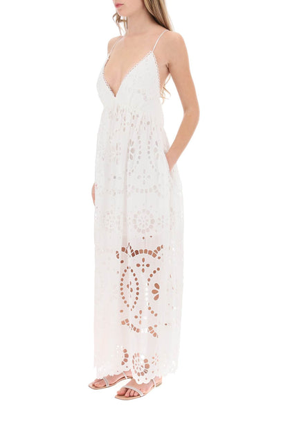 Zimmermann Lexi Maxi Dress In Broderie Anglaise   White