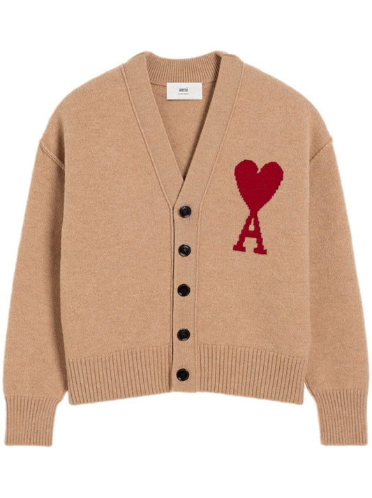 Ami Paris Sweaters Camel