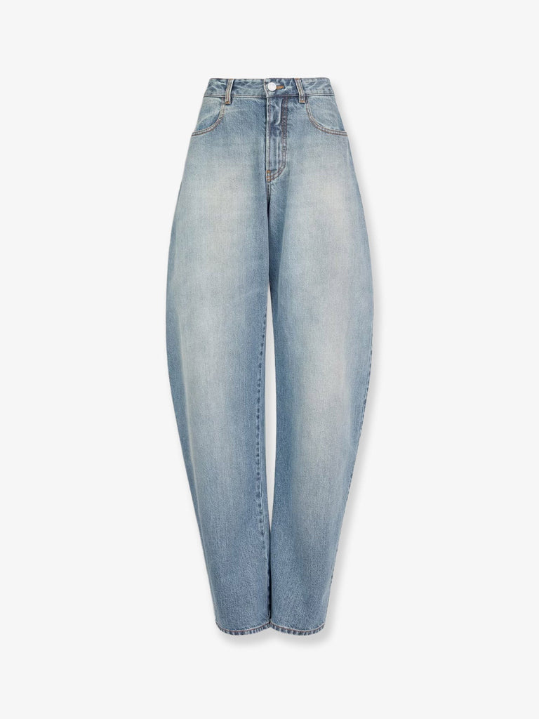 Faded blue denim jeans