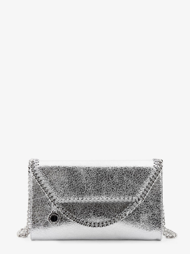 Falabella metallic fabric crossbody bag