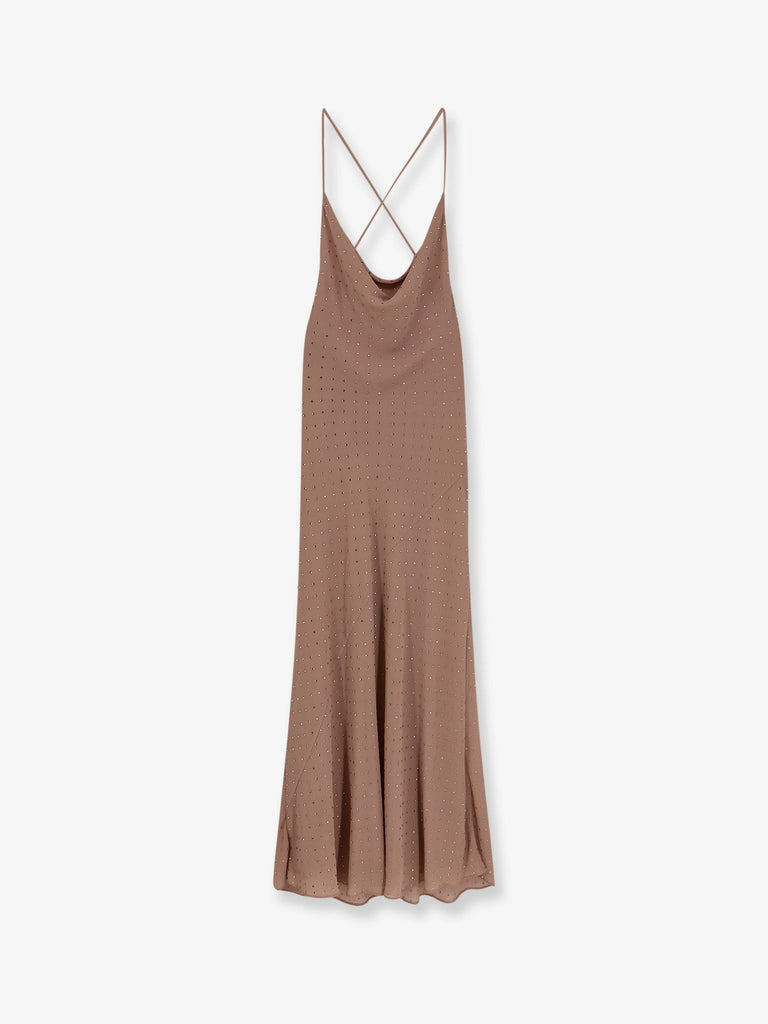 Farro long dress with rhinestones