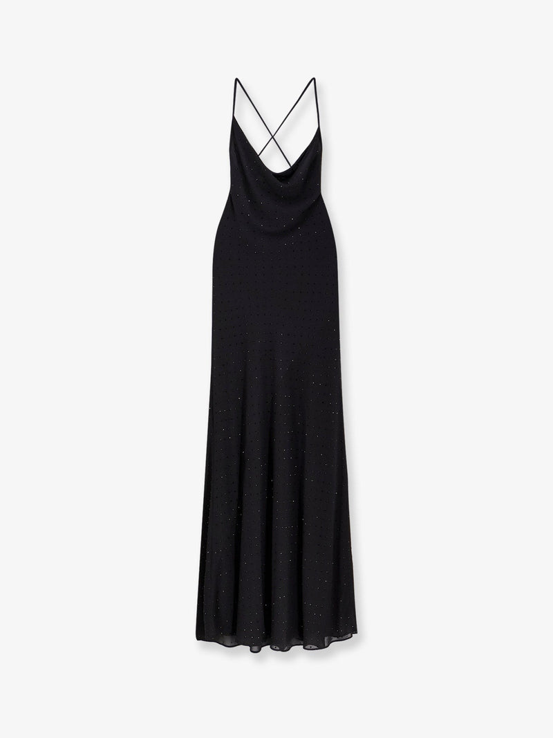 Farro long dress with rhinestones