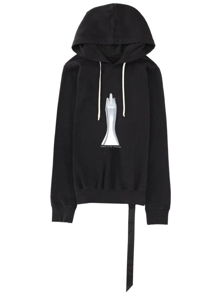 FELPA CON CAPPUCCIO OVERSIZE