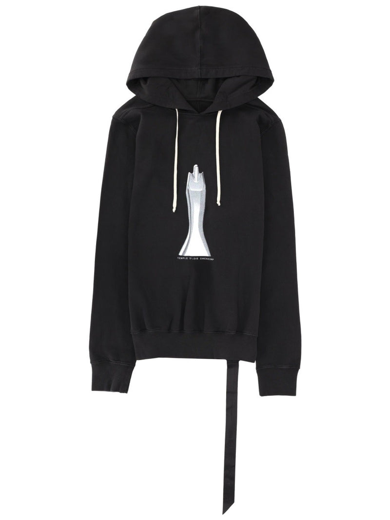 FELPA CON CAPPUCCIO OVERSIZE