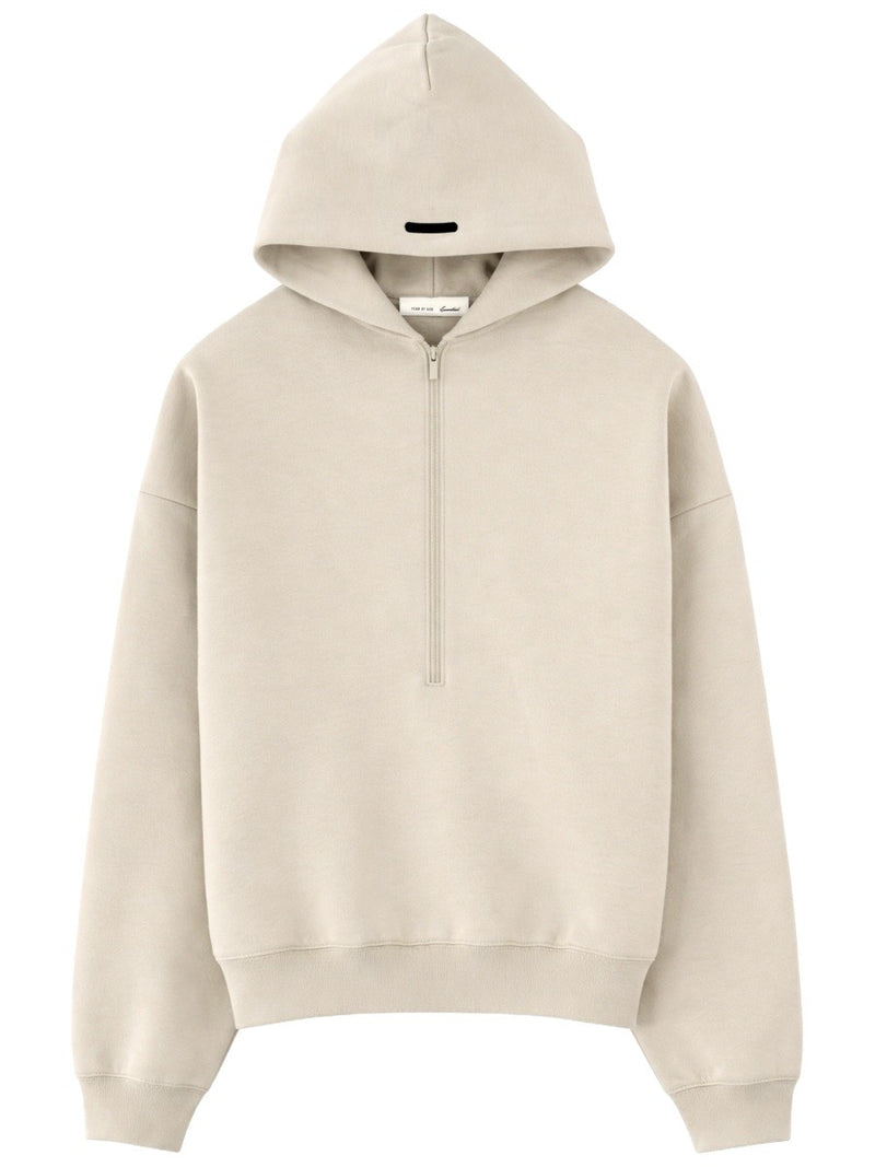 FELPA CON ZIP E CAPPUCCIO