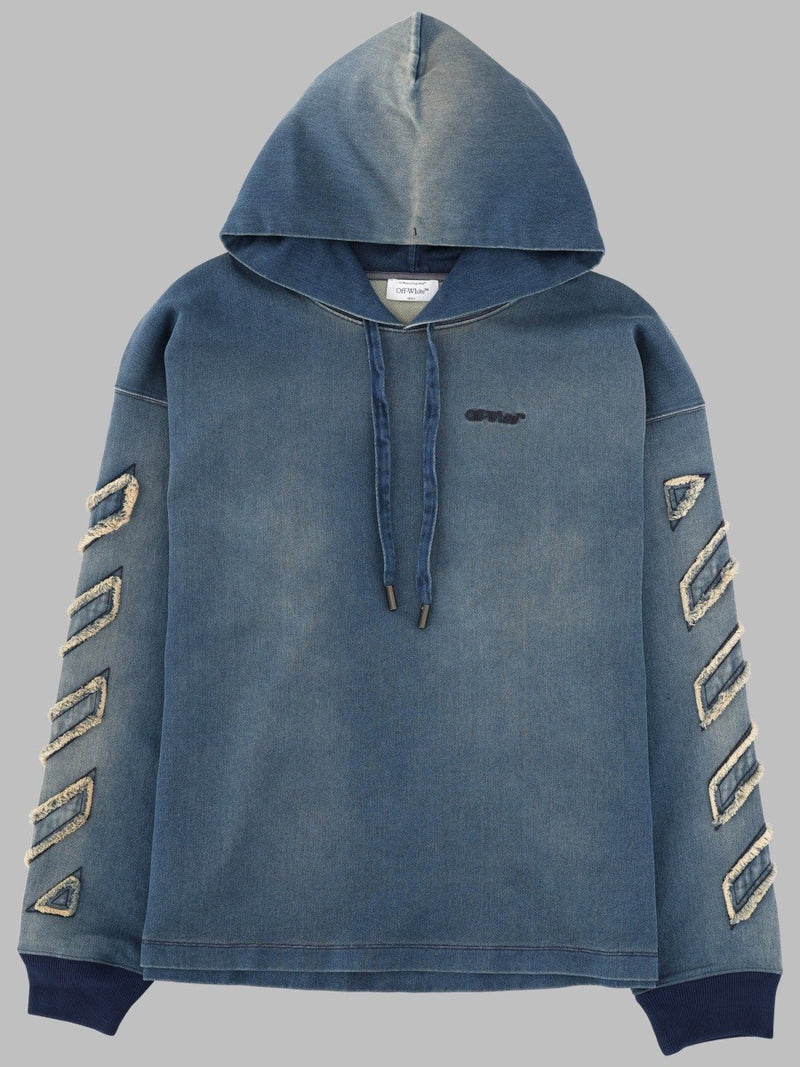 FELPA IN DENIM CON DETTAGLI "DIAG"