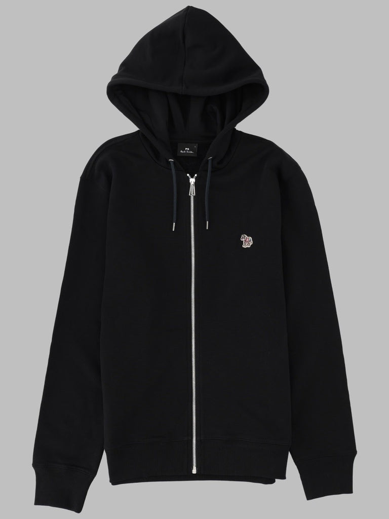 FELPA "ZEBRA" CON ZIP E CAPPUCCIO