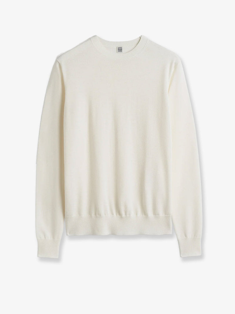 Fine Crew Knit wool and silk blend sweater