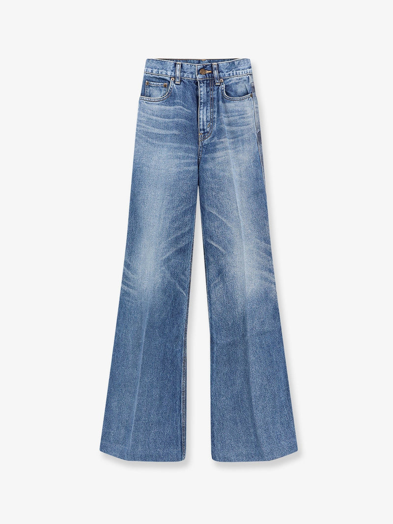 Flared cotton jeans