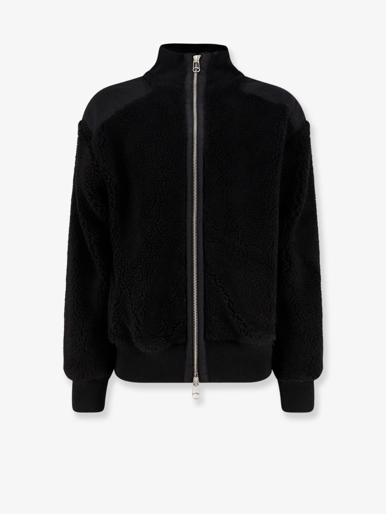 Fleece synthetic fur bomber