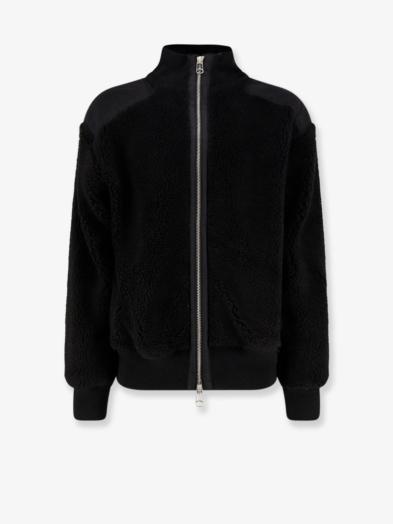Fleece synthetic fur bomber