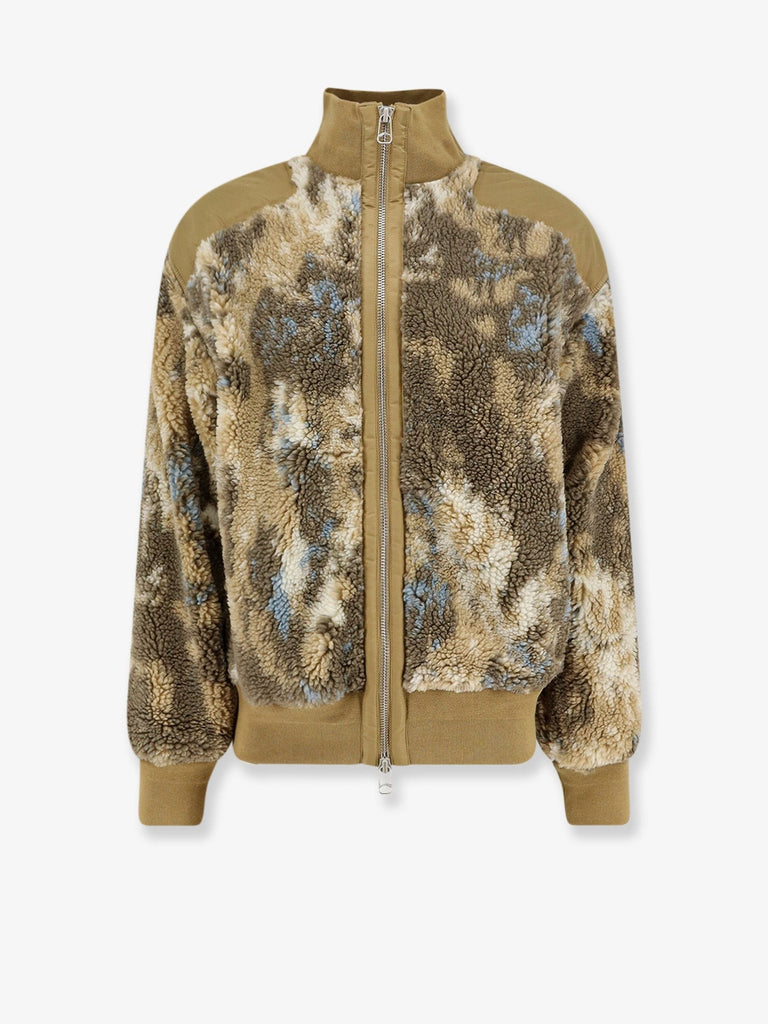 Fleece synthetic fur bomber