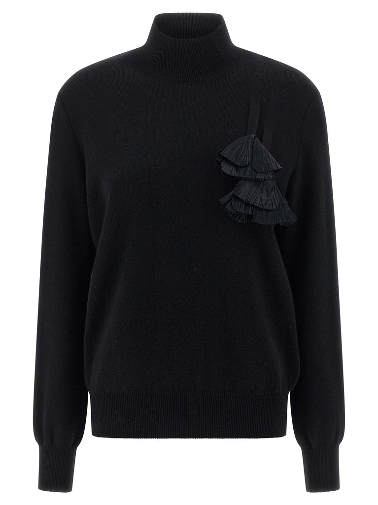 Floral insert sweater