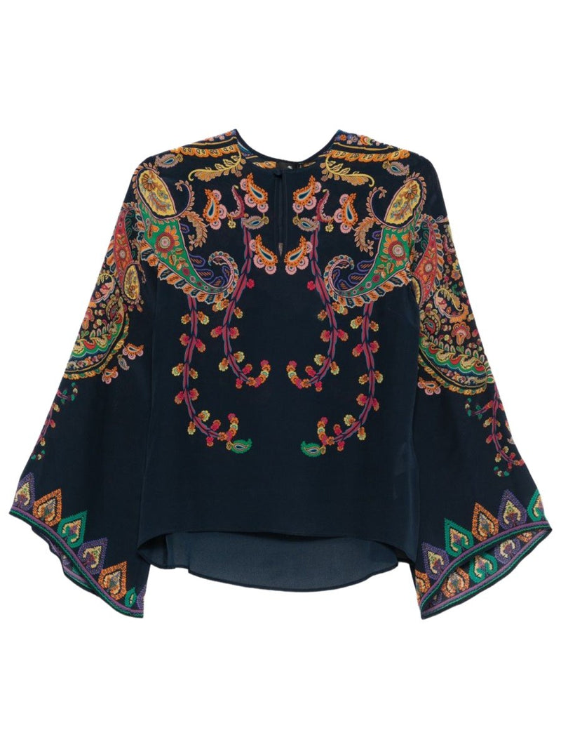 FLORAL PAISLEY PRINT BLOUSE
