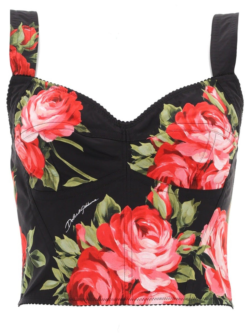 FLORAL PRINT BUSTIER TOP