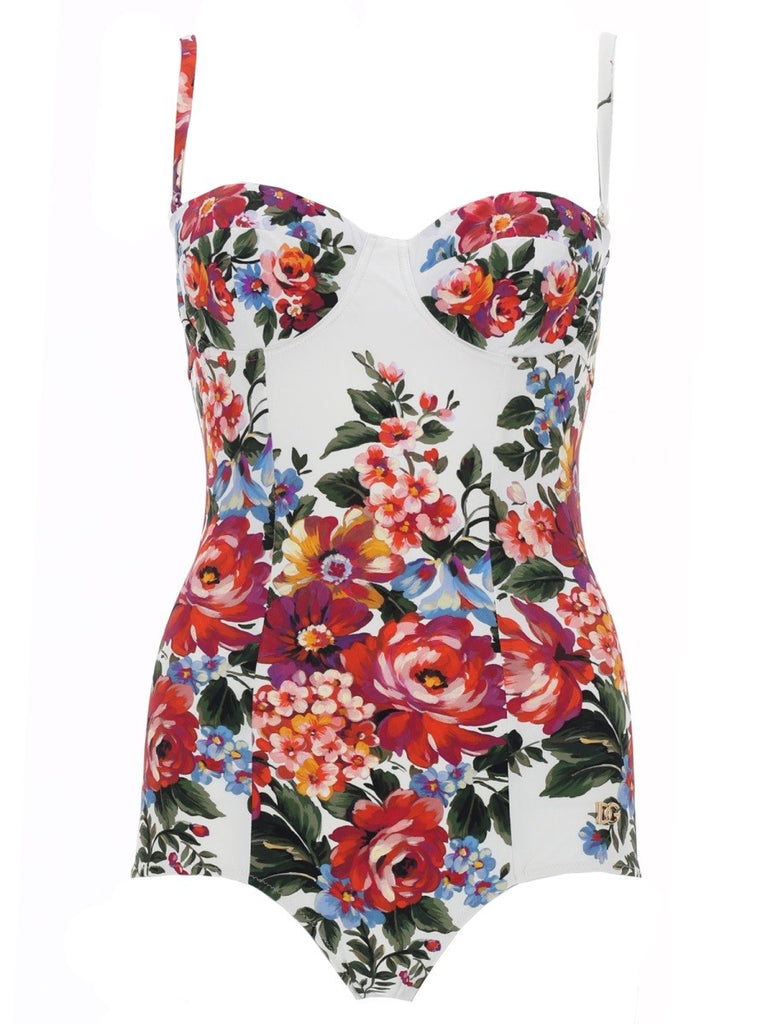 FLORAL PRINT ONE PIECE SWIMSUIT