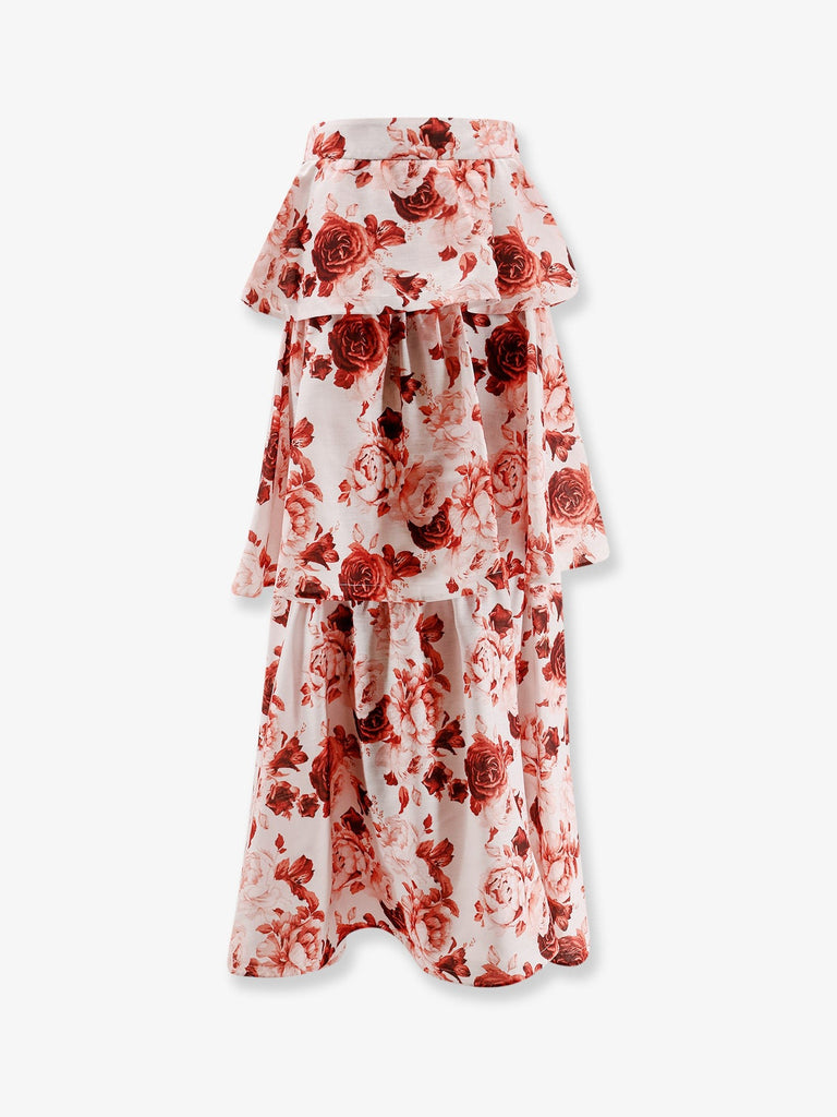 Flounced long skirt