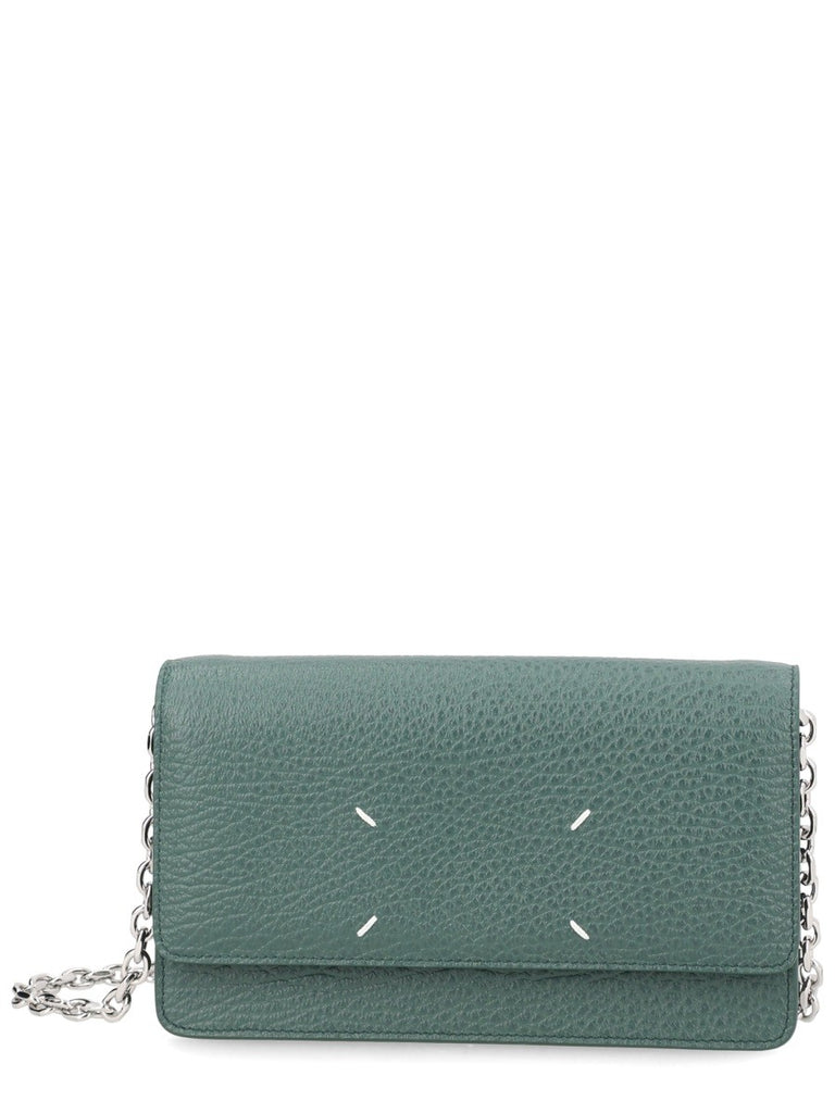 "FOUR STITCHES" WALLET WITH CHAIN