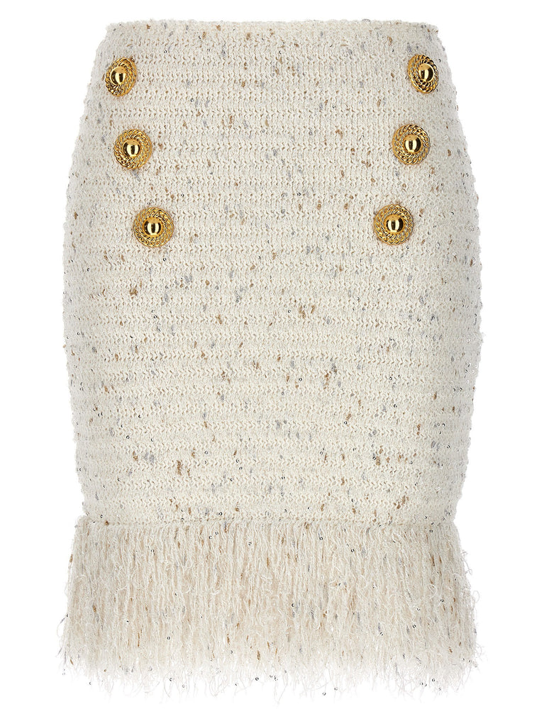 'Fringed Tweed' skirt