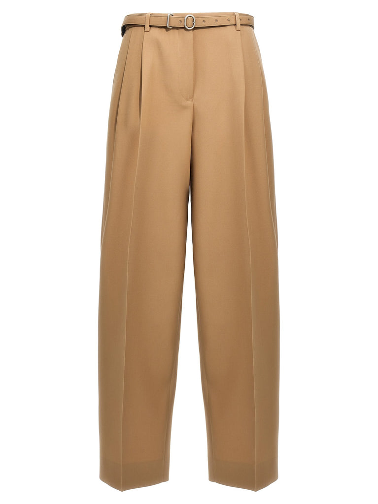 Gabardine belt pants