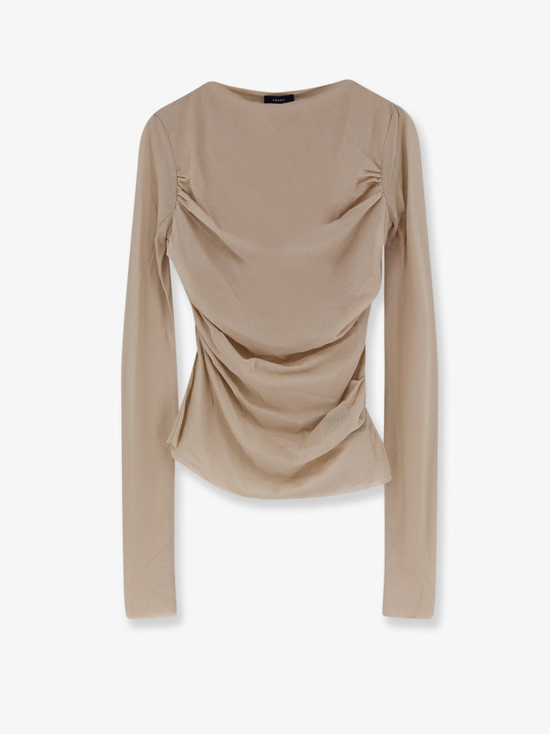Gaia extra-fine cotton crêpe top