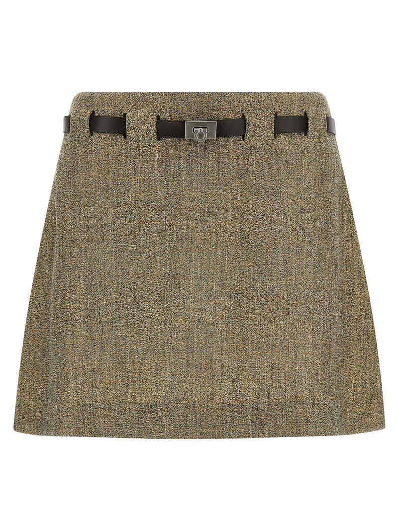 'Gancini' belt skirt