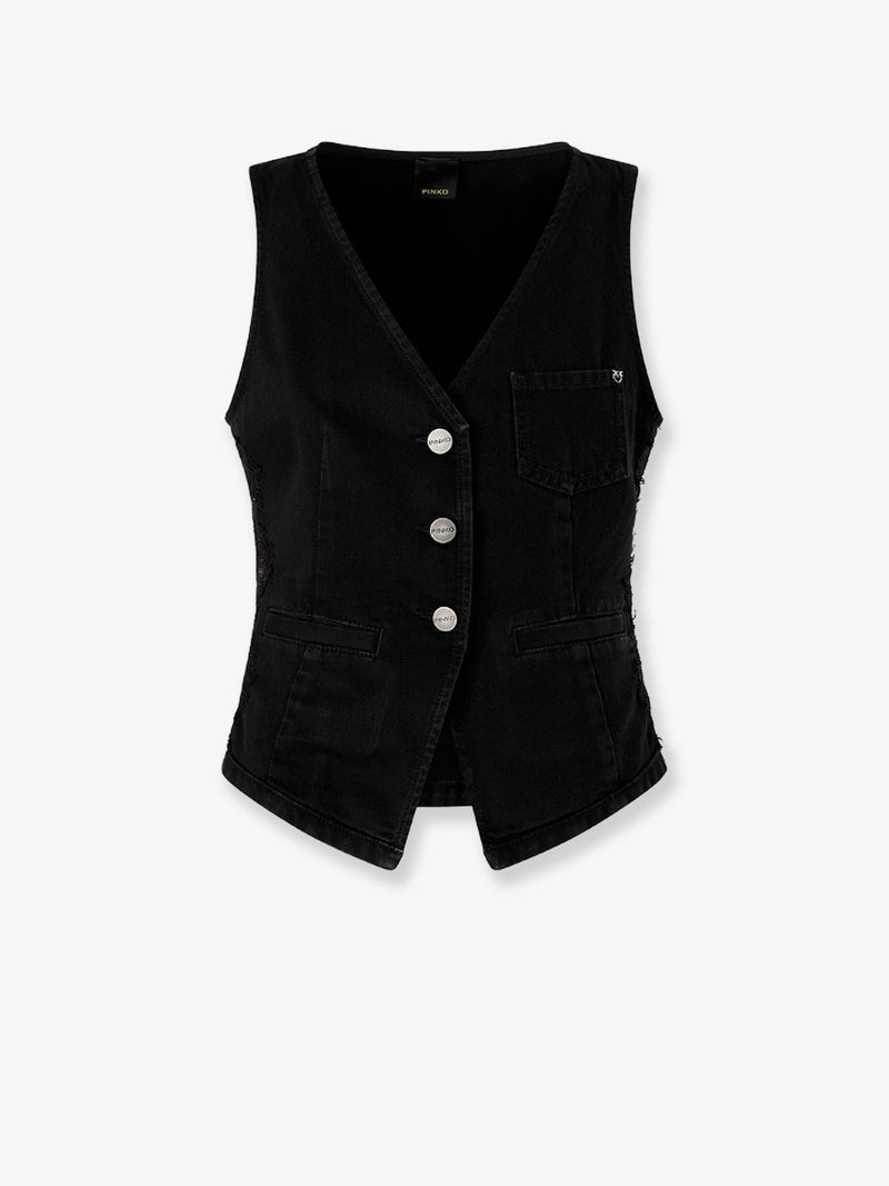 Gardener cotton vest with laces profiles